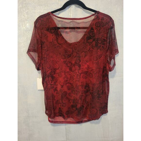 Sweet Lilac Dark Red Black Plus 2x SemiSheer Butterfly Paisley Draped Whimsigoth - Picture 3 of 5